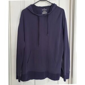 Tommy John The Go Anywhere‎ Collection Hoodie Mens Lg Navy Cotton Blend Stretch
